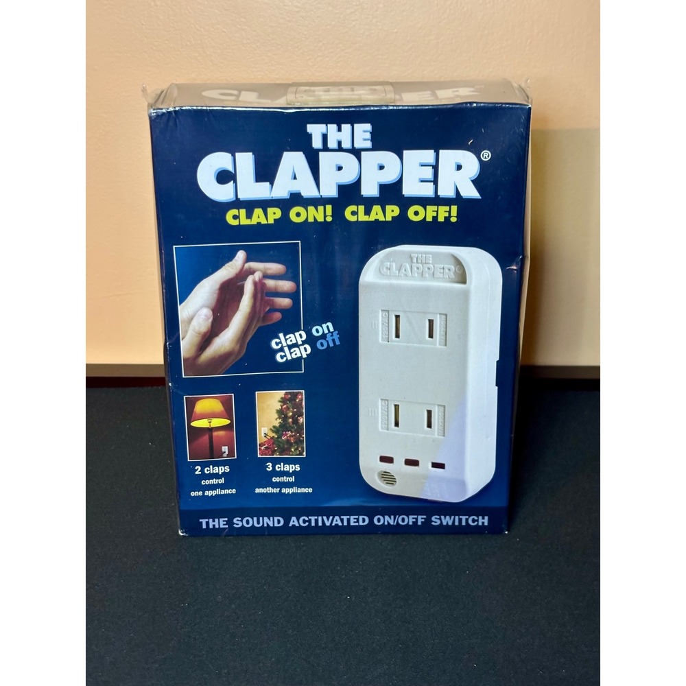 The Clapper Sound Activated Clap On/Off Switch 2 Outlet New Sealed Box